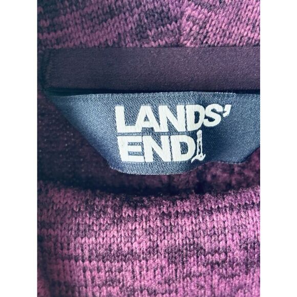 Lands’ End Women’s Size XS Heathered Purple Cowl Neck Fleece Pullover Sweater - Picture 9 of 13